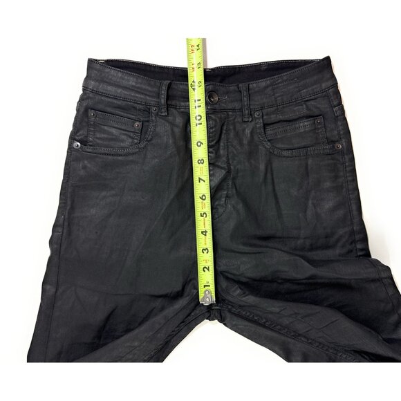 Rick Owens DRKSHDW Waxed Detroit Cut Jeans Sz 29x29 Slim Fit Stretch Denim Italy - Picture 8 of 16